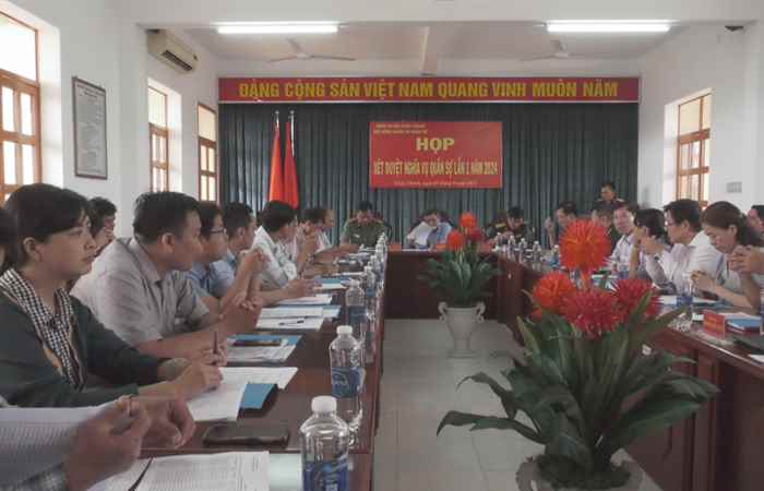Châu Thành: Hội đồng nghĩa vụ quân sự xét duyệt nghĩa vụ quân sự lần I- 2024